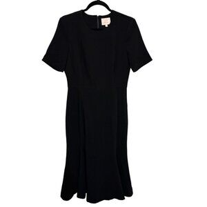 Cinq A Sept Black Short Sleeve Midi Dress LBD